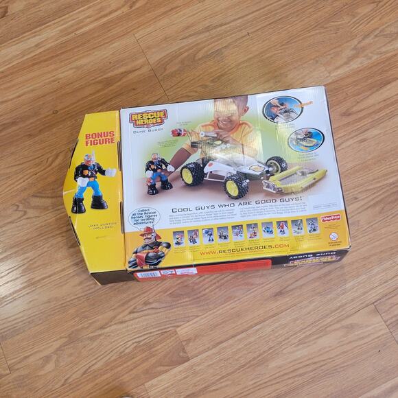 Vintage Fisher-Price Rescue Heroes Dune Buggy w/bonus Jake Justice figure New - Picture 4 of 8